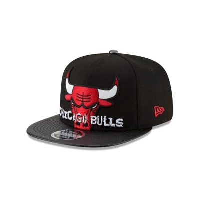 Chicago Bulls Gorra | New Era NBA Tumbled Visor 9fifty Snapback Cap Mexico - Negros